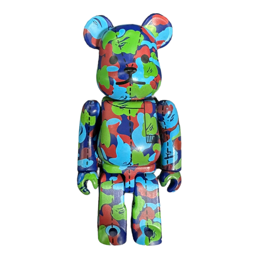 Bape Camo Bearbrick Burgundy Green Blue