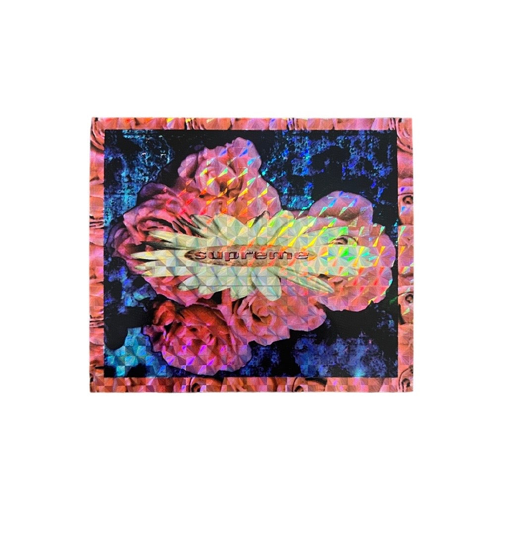 Supreme Holographic Blooming Flower Sticker