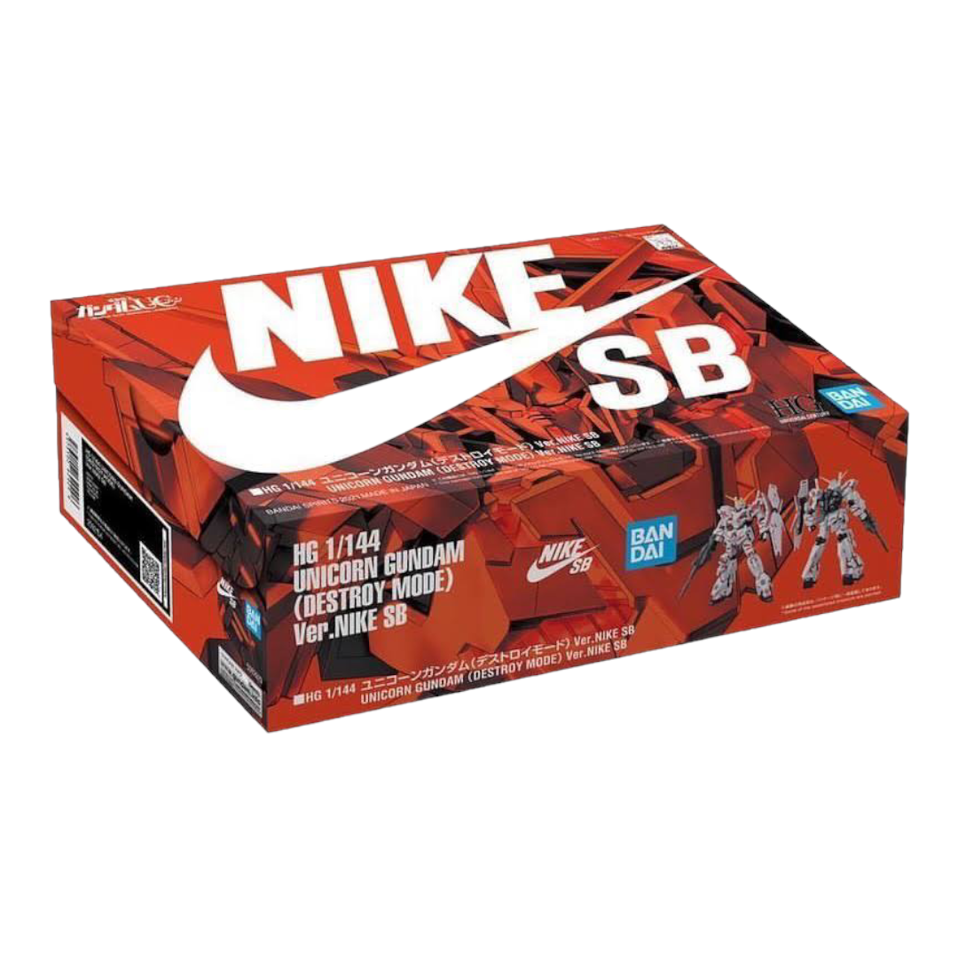 Bandai Gundam x Nike SB Unicorn (Destroy Mode) (1/144 Scale) HG Model Kit Action Figure