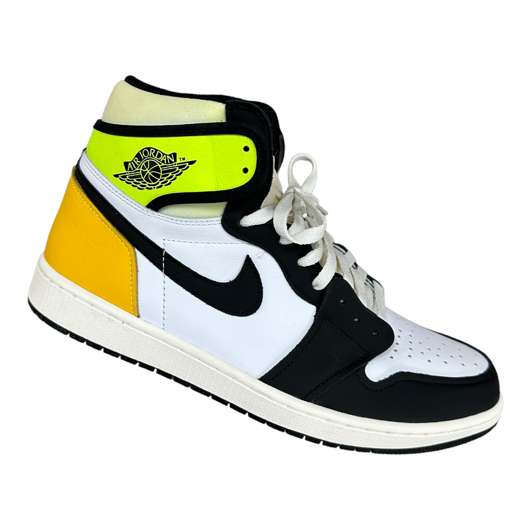 Jordan 1 Retro High White Black Volt University Gold