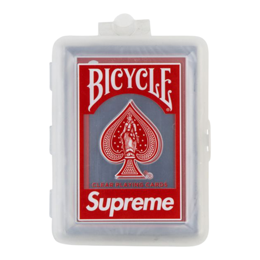 Supreme Bicycle Clear Playing Cards Red