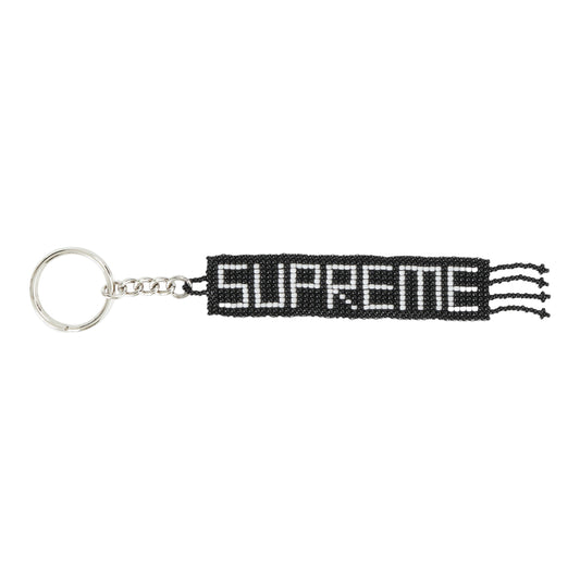 Supreme Beaded Keychain Black