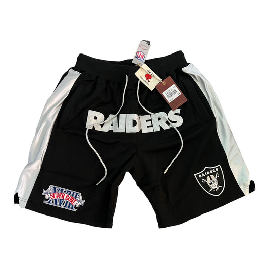 Raiders Black Just Don Shorts