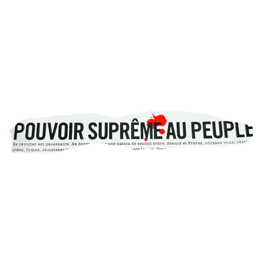 Supreme Newspaper Au Peuple Sticker