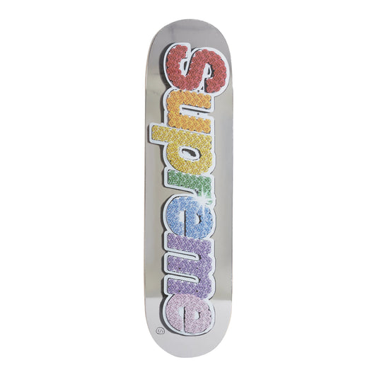 Supreme Bling Box Logo Skateboard Deck Platinum