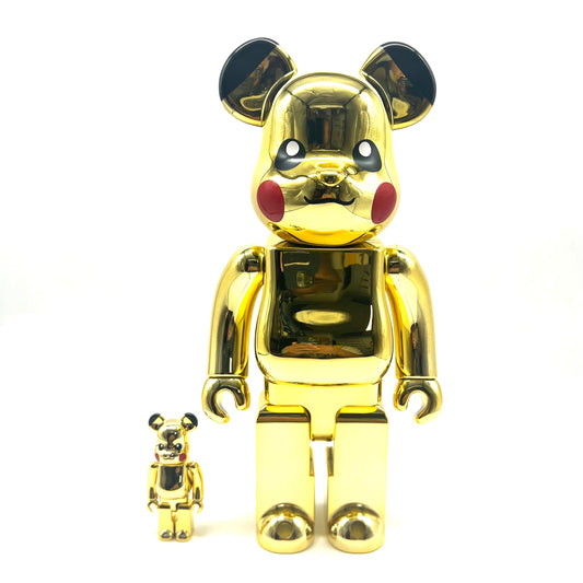 Gold Chrome Pikachu Bearbrick 400%