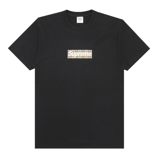 Supreme Burberry Box Logo Tee Black