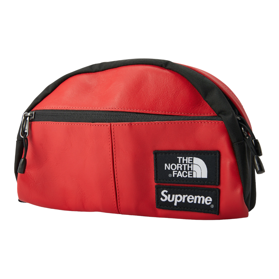 Supreme The North Face Leather Roo II Lumbar Pack Red