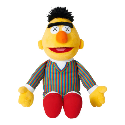 KAWS Sesame Street Uniqlo Bert Plush Toy Yellow